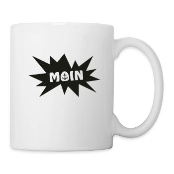 Moin mit Anker Sylt Nordsee Hamburg Bremen - Tasse - Weiß - Rechts