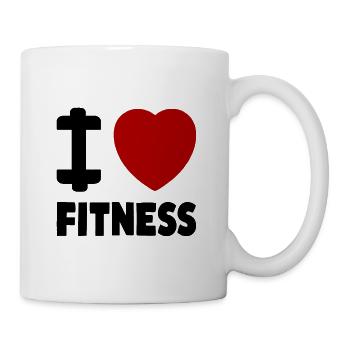 I love Fitness Sport Dumbbell Weight Sports Athletes - Mug - white - Right
