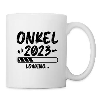 Schwangerschaft verkünden 2023 Idee Onkel Geschenk - Tasse - Weiß - Rechts