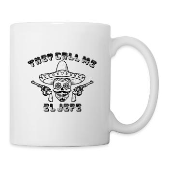 They call me boss El Jefe - Mug - white - Right
