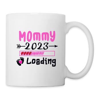 Mama loading 2023, werdende Mutter 2023 - Tasse - Weiß - Rechts