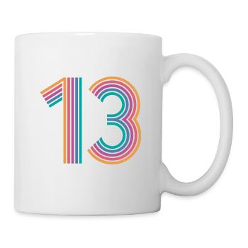 Cool Number 13 - 13 Years Old 13th Birthday Gift - Mug - white - Right
