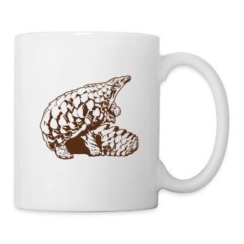 Cool Pangolin Sketch Graphic Wildlife Creature - Mug - white - Right