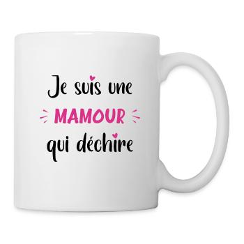 Qui déchire mamour - Mug blanc - blanc - Droite