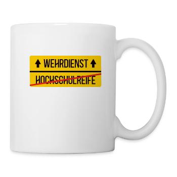 Wehrdienst Wehrpflicht Schulende Abitur Bundeswehr - Tasse - Weiß - Rechts