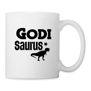 Godi Saurus zur Godi befördert Patentante Österrei - Tasse - Weiß - Rechts