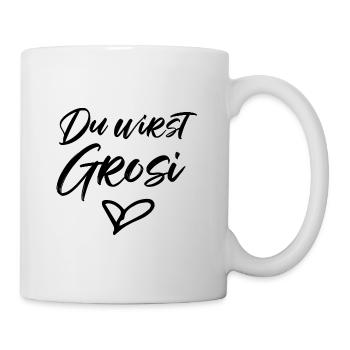 Du wirst Grosi du wirst Oma Schwangerschaft - Tasse - Weiß - Rechts