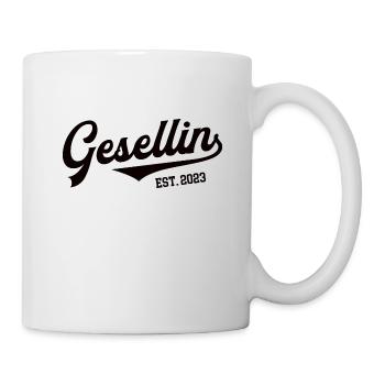Gesellin 2023 Gesellenprüfung Ausbildung Azubi - Tasse - Weiß - Rechts