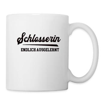 Schlosserin Ausbildung Bestanden Azubine Lehre - Tasse - Weiß - Rechts
