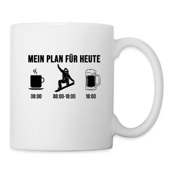 Snowboarding Geschenke Snowboardfahrer Snowboard - Tasse - Weiß - Rechts
