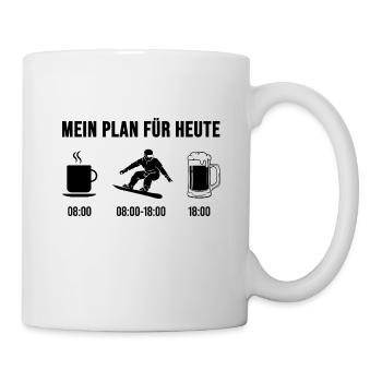 Snowboard Outfit Snowboarden Snowboarding Geschenk - Tasse - Weiß - Rechts