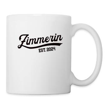 Zimmerin 2024 Beruf Zimmerer Zimmermann Frau - Tasse - Weiß - Rechts