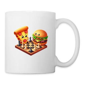 Chess, Pizza, Cheeseburger, Fast Food - Mug - white - Right