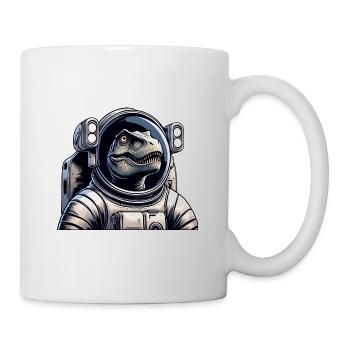 T-Rex astronaut in space - Mug - white - Right