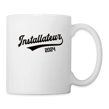 Installateur 2024 Beruf Anlagemechaniker Sanitär - Tasse - Weiß - Rechts
