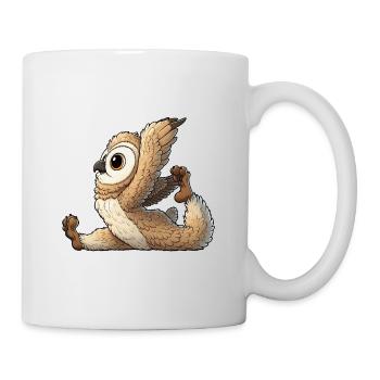 Eule Yoga & Fitness: Gymnastik-Training - Tasse - Weiß - Rechts