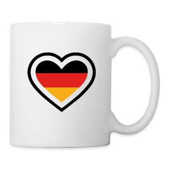German Sports Teams - Heart with White - Mug - white - Right
