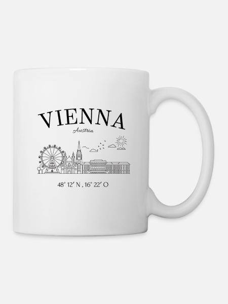 Wien - Österreich - Alpen - Wiener - Reise - Tasse - Weiß
