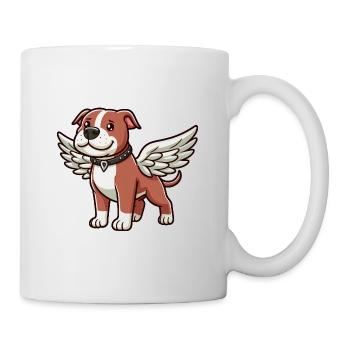 Dog Pitbull Cute Angel Wings - Mug - white - Right