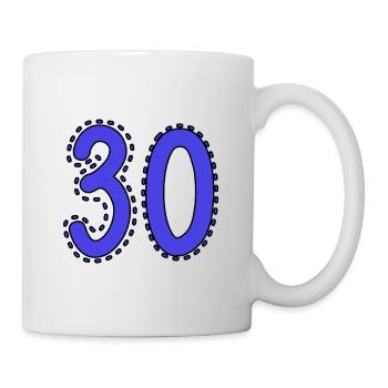 30. 30 YEARS. 30th ANNIVERSARY. 30 YEARS ANNIVERSARY. - Mug - white - Right