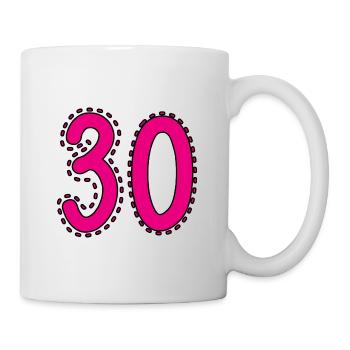 30. 30 YEARS. 30th ANNIVERSARY. 30 YEARS ANNIVERSARY. - Mug - white - Right