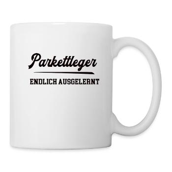 Parkettleger Ausbildung Bestanden Azubi Bodenleger - Tasse - Weiß - Rechts