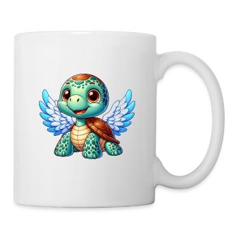 Angel turtle with wings and halo - Mug - white - Right