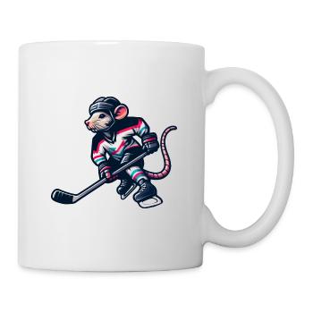Joueur de hockey sur glace Mouse Rat Club de hockey sur glace - Mug blanc - blanc - Droite