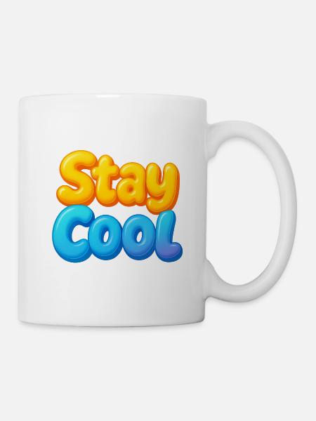 Bunte Wolken Spruch Design - Tasse - Weiß