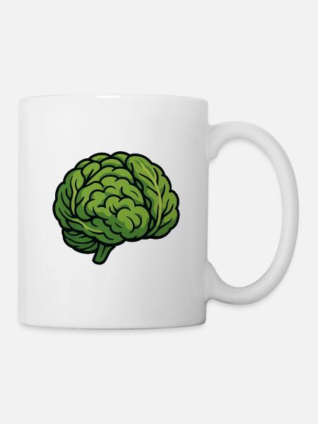 Salat-Gehirn - Tasse - Weiß