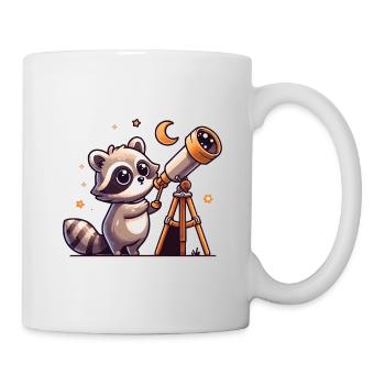 Cuddly raccoon stargazer - Mug - white - Right