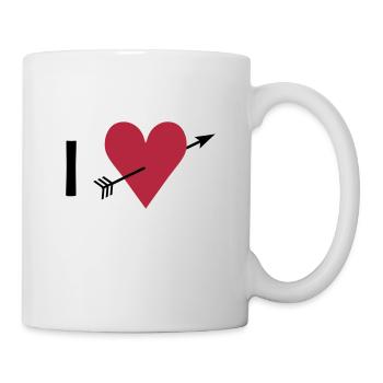 I ♥ / I love - Tasse - Weiß - Rechts