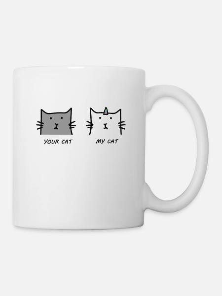 Deine Katze, Meine Katze. - Tasse - Weiß
