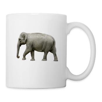 L'éléphant a la peau épaisse - Mug blanc - blanc - Droite