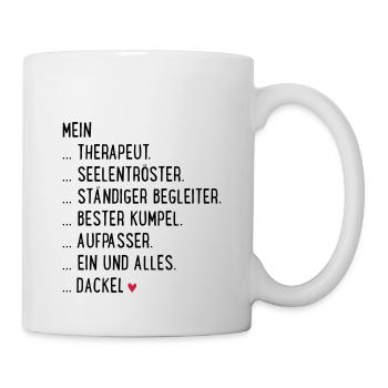Dackel - Tasse - Weiß - Rechts