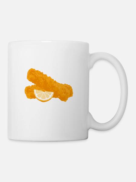 Fischstäbchen - Tasse - Weiß