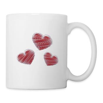 HEILIGER VALENTINSTAG. ICH LIEBE DICH. ICH LIEBE DICH. LIEBE. LIEBE - Tasse - Weiß - Rechts