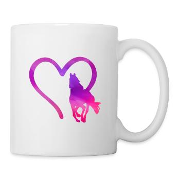 Pferde Herz - Tasse - Weiß - Rechts