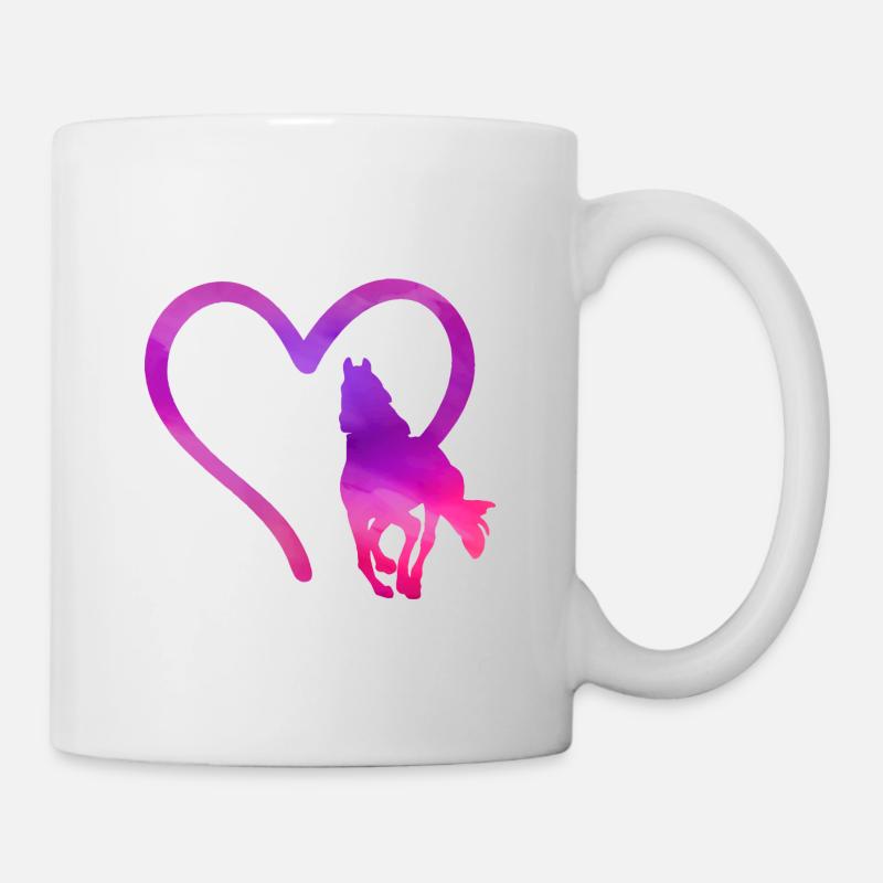 Cœur de chevaux - Mug blanc - blanc