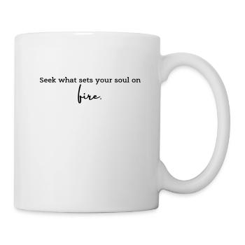Cherchez ce qui met le feu à votre âme. - Mug blanc - blanc - Droite