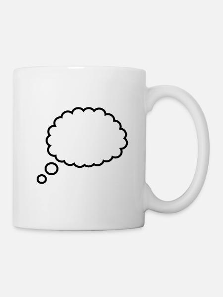 Bulle de pensée - Mug blanc - blanc