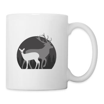Hunting hunting doe deer - Mug - white - Right