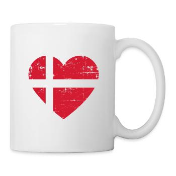 Denmark Heart Flag - Mug - white - Right
