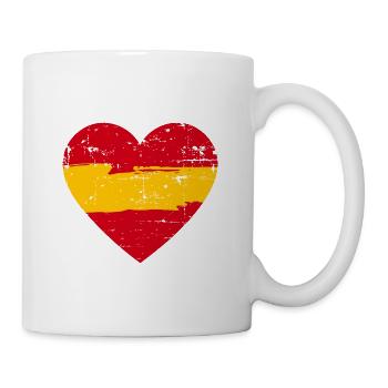 Drapeau du cœur de l’Espagne - Mug blanc - blanc - Droite