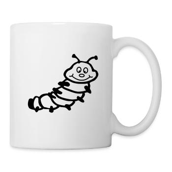 Raupe - Tasse - Weiß - Rechts