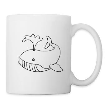 Whale, Whales, Gift, Gift Idea - Mug - white - Right
