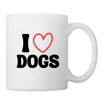 I love Dogs - Mug - white - Right
