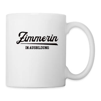 Zimmerin in Ausbildung Lehre Lehrling Zimmermann - Tasse - Weiß - Rechts