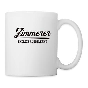 Zimmerer Ausbildung Bestanden Ausbildungsende - Tasse - Weiß - Rechts