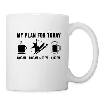 Skifahren Skifahrer Lustige Skiparty Geschenke - Tasse - Weiß - Rechts